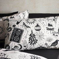 Catherine Lansfield Black Enchanted Witchcraft Duvet Cover Set In 3 Sizes