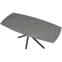 Indus Valley Skylar Small Ceramic Extending Dining Table + 6 Grey Chairs, Seats 6