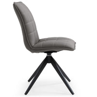 Indus Valley Skylar Small Ceramic Extending Dining Table + 6 Grey Chairs, Seats 6