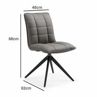 Indus Valley Skylar Grey Faux Leather Dining Chair, 2 Pack