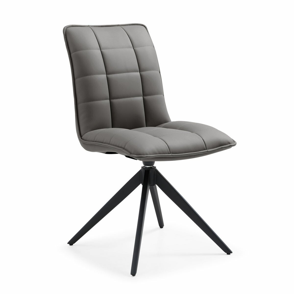 Indus Valley Skylar Grey Faux Leather Dining Chair, 2 Pack