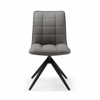 Indus Valley Skylar Grey Faux Leather Dining Chair, 2 Pack