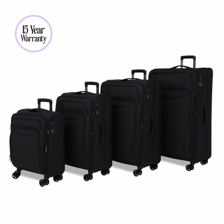 Rock Vitality Softside Suitcase 4 Piece Set in 4 Colours
