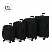 Rock Vitality Softside Suitcase 4 Piece Set in 4 Colours
