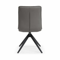 Indus Valley Skylar Grey Faux Leather Dining Chair, 2 Pack