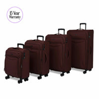 Rock Vitality Softside Suitcase 4 Piece Set in 4 Colours