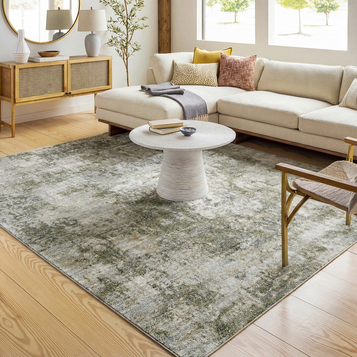 Livabliss Avellino Green Rug, In 2 Sizes