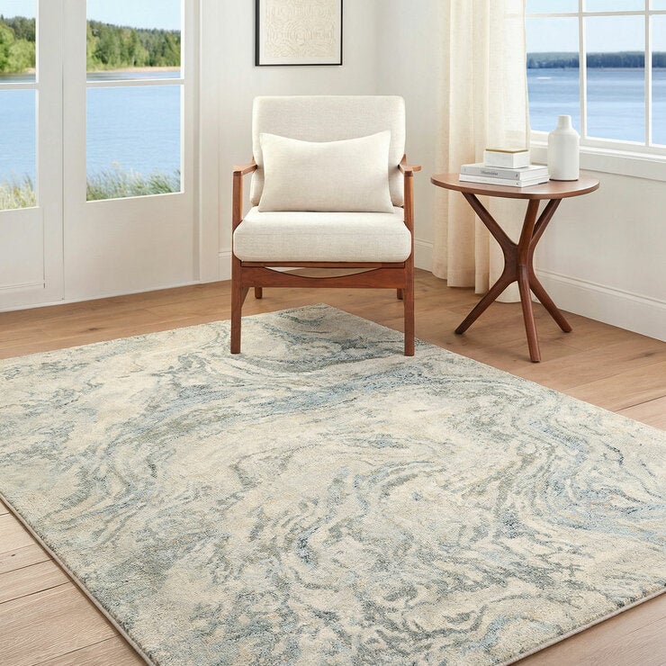 Livabliss Avellino Blue Rug, In 2 Sizes