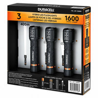 Duracell 1,600 Lumen Hybrid LED Flashlight, 3 Pack