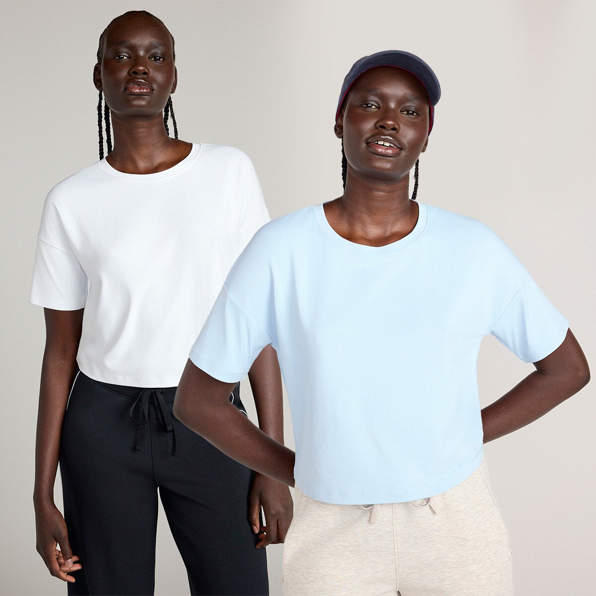 Mondetta Women's Active Pique Mesh Cropped Boyfriend Tee