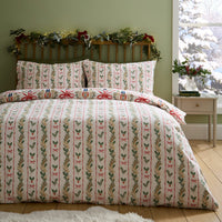 Catherine Lansfield Christmas Nutcracker Bows Reversible Duvet Cover Set In 3 Sizes