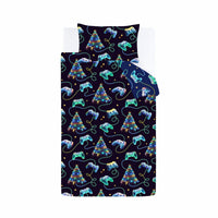 Catherine Lansfield Navy Christmas Gamer Duvet Cover Set In 2 Sizes