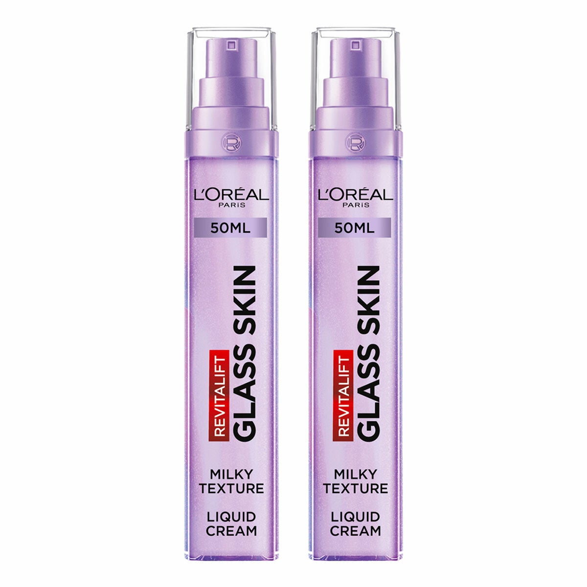 L'Oreal Revitalift Glass Skin Liquid Cream, 2 x 50ml