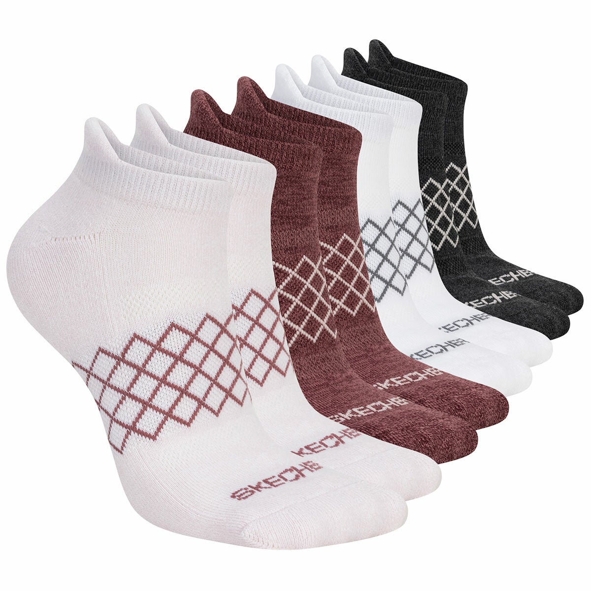 Skechers Women's No Show Sock 8 Pack
