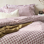 Barton Purple Gingham Check Duvet Cover Set | Berry Bedding | Yard – Riva Home