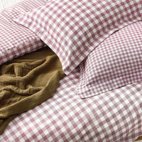 Barton Purple Gingham Check Duvet Cover Set | Berry Bedding | Yard – Riva Home