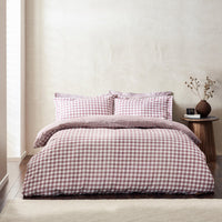 Barton Purple Gingham Check Duvet Cover Set | Berry Bedding | Yard – Riva Home