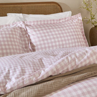 Barton Purple Gingham Check Duvet Cover Set | Blush Bedding | Yard – Riva Home