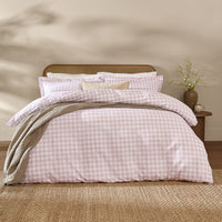 Barton Purple Gingham Check Duvet Cover Set | Blush Bedding | Yard – Riva Home