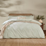 Barton Green Gingham Check Duvet Cover Set | Eucalyptus Bedding | Yard – Riva Home