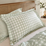 Barton Green Gingham Check Duvet Cover Set | Eucalyptus Bedding | Yard – Riva Home