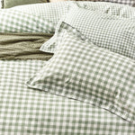 Barton Green Gingham Check Duvet Cover Set | Forest Bedding | Yard – Riva Home