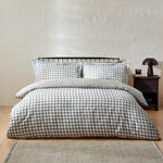Barton Grey Gingham Check Duvet Cover Set | Grey Bedding | Yard – Riva Home