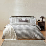 Barton Grey Gingham Check Duvet Cover Set | Grey Bedding | Yard – Riva Home