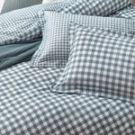 Barton Blue Gingham Check Duvet Cover Set | Navy Bedding | Yard – Riva Home