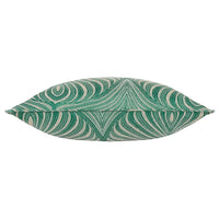 Gatsby Jacquard Piped Cushion Emerald