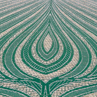 Gatsby Jacquard Piped Cushion Emerald