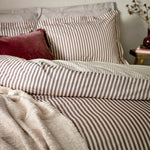 Hebden Red Stripe 100% Cotton Duvet Cover Set | Beetroot Bedding | Yard – Riva Home