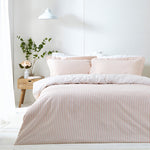 Hebden Pink Stripe 100% Cotton Duvet Cover Set | Blush Bedding | Yard – Riva Home