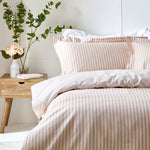 Hebden Pink Stripe 100% Cotton Duvet Cover Set | Blush Bedding | Yard – Riva Home