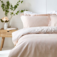 Hebden Pink Stripe 100% Cotton Duvet Cover Set | Blush Bedding | Yard – Riva Home