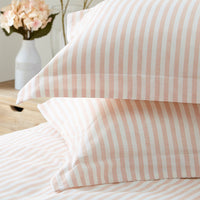 Hebden Pink Stripe 100% Cotton Duvet Cover Set | Blush Bedding | Yard – Riva Home