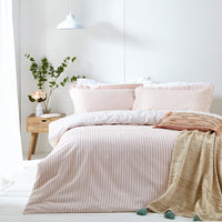 Hebden Pink Stripe 100% Cotton Duvet Cover Set | Blush Bedding | Yard – Riva Home