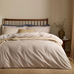 Hebden Brown Stripe 100% Cotton Duvet Cover Set | Caramel Bedding | Yard – Riva Home