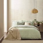 Hebden Green Stripe 100% Cotton Duvet Cover Set | Forest Bedding | Yard – Riva Home
