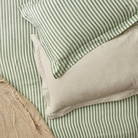 Hebden Green Stripe 100% Cotton Duvet Cover Set | Forest Bedding | Yard – Riva Home