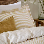 Hebden Yellow Stripe 100% Cotton Duvet Cover Set | Honey Yellow Bedding | Yard – Riva Home
