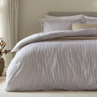 Hebden Purple Stripe 100% Cotton Duvet Cover Set | Mauve Bedding | Yard – Riva Home