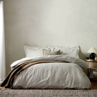 Hebden Brown Stripe 100% Cotton Duvet Cover Set | Mole Bedding | Yard – Riva Home