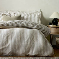 Hebden Brown Stripe 100% Cotton Duvet Cover Set | Mole Bedding | Yard – Riva Home