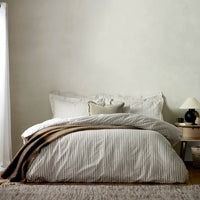 Hebden Brown Stripe 100% Cotton Duvet Cover Set | Mole Bedding | Yard – Riva Home