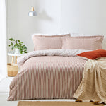 Hebden Red Stripe 100% Cotton Duvet Cover Set | Pecan Bedding | Yard – Riva Home