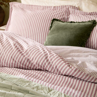 Hebden Pink Stripe 100% Cotton Duvet Cover Set | Rosewood Bedding | Yard – Riva Home