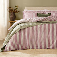 Hebden Pink Stripe 100% Cotton Duvet Cover Set | Rosewood Bedding | Yard – Riva Home