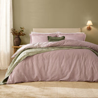Hebden Pink Stripe 100% Cotton Duvet Cover Set | Rosewood Bedding | Yard – Riva Home