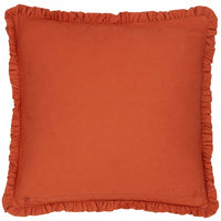Henderson Embroidered Cotton Cushion Amber/Cerulean